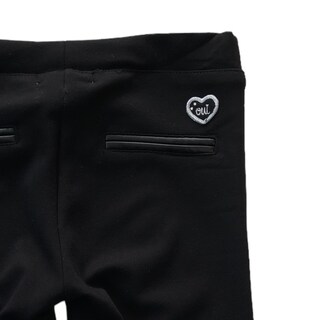 Foto 7 | Foto 7 | Legging De Color Negro Con Etiqueta De Corazón Niña Losan