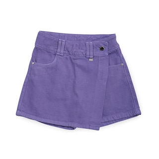 Foto 1 | Foto 1 | Falda-short Coqueta Para Niña De Algodón Morado Con Cruce Al Frente