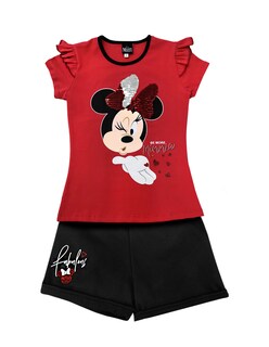 Foto 3 | Foto 3 | Conjunto Disney 2 Playeras + Short Minnie Mouse Multicolor para Niña