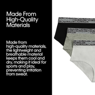 Foto 6 | Foto 6 | Bikini Panty Calvin Klein de Algodón para Niñas Paquete de 3 - Venta Internacional