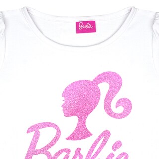 Foto 4 | Foto 4 | Conjunto De Blusa Y Falda Brillante Con Logo De Barbie Para Niña