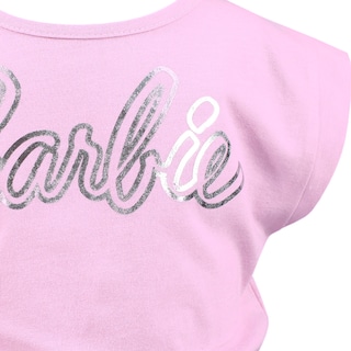 Foto 5 | Foto 5 | Conjunto De Blusa Estampada Y Falda En Color Azul Con Aplicaciones De Barbie Para Niña