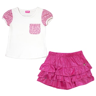 Foto 1 | Foto 1 | Conjunto de Blusa y Falda Barbie para Niña