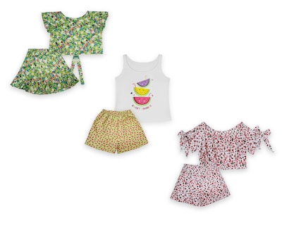 Foto 1 | Foto 1 | Pack De 3 Conjuntos Ropa Para Niña Verano Ocean Point Outfit Infantil Fresco Y Colorido