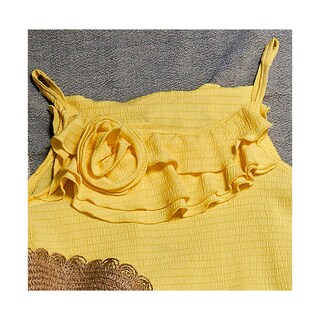 Foto 2 | Foto 2 | Conjunto Coqueta Para Niña De Poliéster En Amarillo Con Pliegues