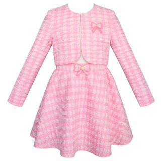 Foto 2 | Foto 2 | Conjunto Elegante Para Niñas Gerat Con Falda Blusa Y Saco Rosa