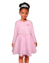 Conjunto Elegante Para Niñas Gerat Con Falda Blusa Y Saco Rosa