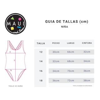 Foto 6 | Foto 6 | Traje De Baño Completo Para Niña Marca Maui & Sons