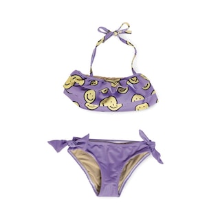Foto 1 | Foto 1 | Bikini Coqueta Para Niña De Poliéster Lila Con Estampado De Caritas