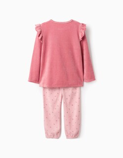Foto 2 | Foto 2 | Pijama De Terciopelo Brilla En La Oscuridad Para Niña Búho Rosa Zippy