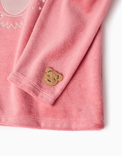 Foto 3 | Foto 3 | Pijama De Terciopelo Brilla En La Oscuridad Para Niña Búho Rosa Zippy