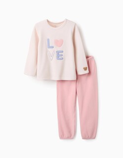 Foto 1 | Foto 1 | Pijama Polar Para Niña Love Rosa Zippy