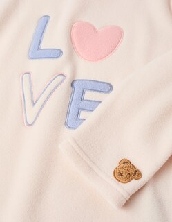 Foto 2 | Foto 2 | Pijama Polar Para Niña Love Rosa Zippy
