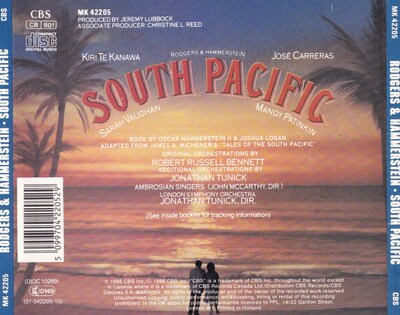 Foto 2 | Foto 2 | Cd Rodgers & Hammerstein Pacífico Sur Kiri Te Kanawa 1986 - Venta Internacional.