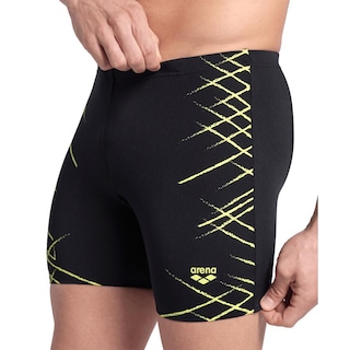 Foto 4 | Foto 4 | Traje de Baño Mid Jammer Arena Performance Straight Lines Negro para Hombre