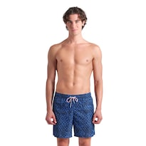 Short De Playa Arena Water Prints Allover Para Hombre Azul