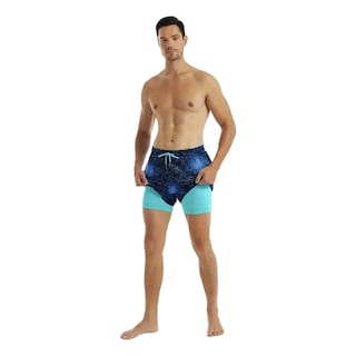 Foto 2 | Foto 2 | Traje De Baño Para Hombre Short Talla L/xl Eo Safe Imports Esi-19570 Azul