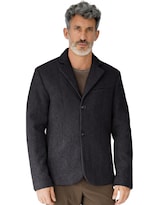 Saco Calidad Premium Caballero Abotonado Cuello V Gris Obscuro Roosevelt