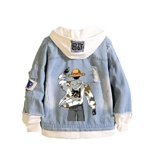 Foto 1 | Foto 1 | Venta Internacional - Chamarra Vaquera Wangting Estampado Luffy Back View