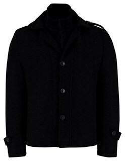 Foto 4 | Foto 4 | Abrigo Caballero Simulación Doble Cuello Invierno Negro Roosevelt