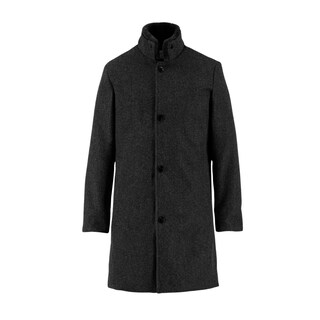 Foto 4 | Foto 4 | Saco Caballero Largo Cuello Peluche Desmontable Forro Acolchado Invierno Negro