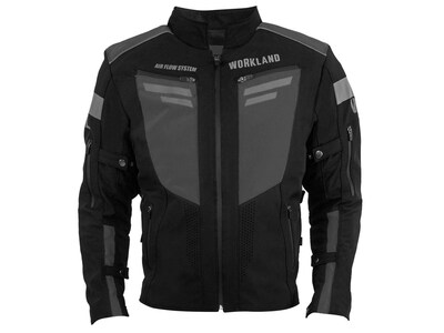 Foto 1 | Foto 1 | Chamarra Motociclista Impermeable Hombre Protectores Wkl 1985 Negro/ Gris