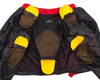 Foto 3 | Foto 3 | Chamarra Motociclista Impermeable Hombre Protectores Wkl 1985 color Rojo