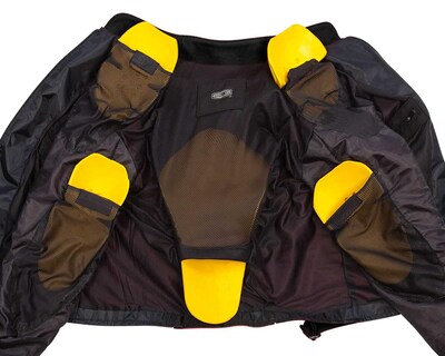 Foto 3 | Foto 3 | Chamarra Motociclista Impermeable para Hombre Protectores Wkl 1985 color Negro con Anaranjado