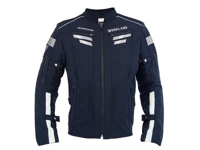 Foto 1 | Foto 1 | Chamarra Motociclista Impermeable Hombre Protectores Wkl 1985 Azul