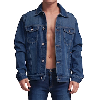 Foto 1 | Foto 1 | Chamarra de Mezclilla MCHK 8012 color Azul Manga Larga 4 Bolsillos Cierre Frontal de Botones