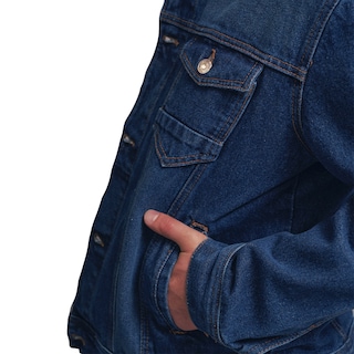 Foto 4 | Foto 4 | Chamarra de Mezclilla MCHK 8012 color Azul Manga Larga 4 Bolsillos Cierre Frontal de Botones