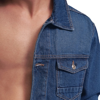 Foto 5 | Foto 5 | Chamarra de Mezclilla MCHK 8012 color Azul Manga Larga 4 Bolsillos Cierre Frontal de Botones