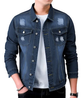 Foto 1 | Foto 1 | Chamarra de Mezclilla Shendy Vendy 263 con Bolsillos Denim Azul Marino para Hombre
