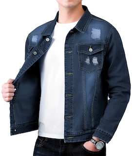 Foto 2 | Foto 2 | Chamarra de Mezclilla Shendy Vendy 263 con Bolsillos Denim Azul Marino para Hombre