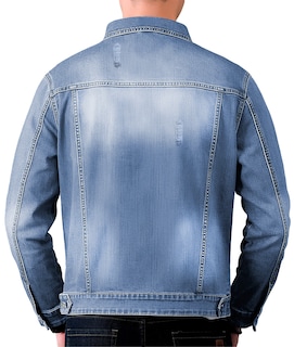 Foto 3 | Foto 3 | Chamarra de Mezclilla Shendy Vendy 262 con Bolsillos Denim Azul Claro para Hombre