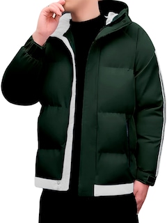 Foto 1 | Foto 1 | Chamarra Térmica De Invierno King B Con Capucha Verde para Hombre