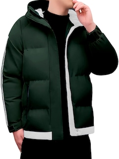 Foto 2 | Foto 2 | Chamarra Térmica De Invierno King B Con Capucha Verde para Hombre