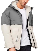 Chamarra De Invierno Térmica Con Capucha King B Gris Jaspe para Hombre