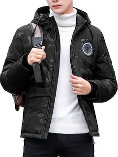 Foto 1 | Foto 1 | Chamarra Chaqueta Casual De Calidad Premium Negro Chico para Hombre