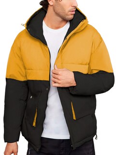 Foto 2 | Foto 2 | Chamarra Térmica Shendy Vendy Negra con Amarillo con Capucha para Hombre