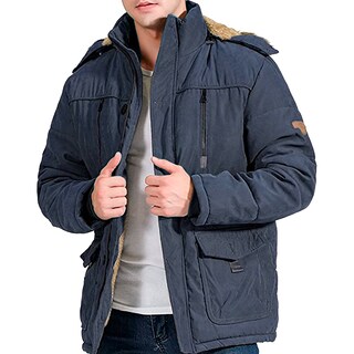Foto 1 | Foto 1 | Chamarra Cazadora Shendy Vendy de Invierno con Peluche King B Azul Oscuro para Hombre