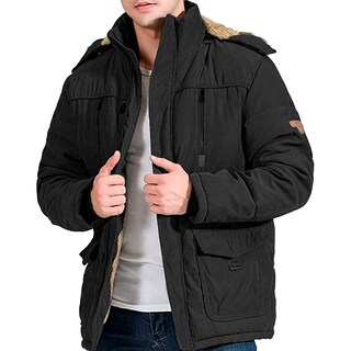 Foto 1 | Foto 1 | Chamarra Cazadora Shendy Vendy de Invierno con Peluche King B Negra para Hombre