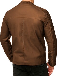 Foto 5 | Foto 5 | Chamarra Shendy Vendy Chaqueta Vinipiel Tipo Biker Chocolate para Hombre