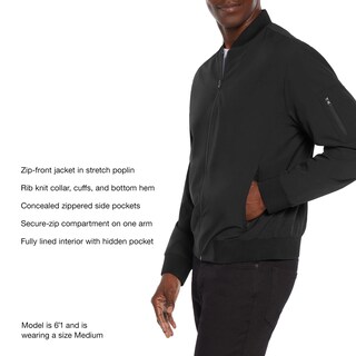 Foto 4 | Foto 4 | Chamarra Express Bomber Ligera Chaqueta Elegante Para Hombre Lightweight Bomber Pitch Black