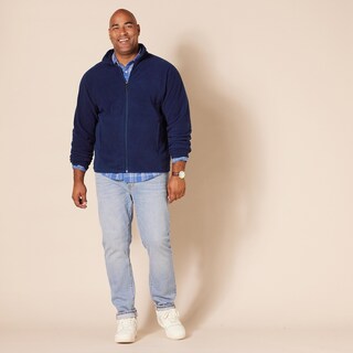 Foto 7 | Foto 7 | Chaqueta Polar Amazon Essentials Con Cierre Completo Para Hombre, Azul Marino Xl - Venta Internacional.