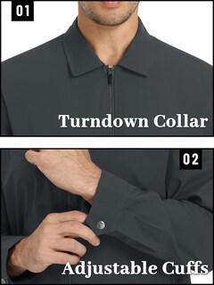 Foto 5 | Foto 5 | Chaqueta Tacvasen Lightweight Windbreak Fall Para Hombre, Color Gris Oscuro - Venta Internacional.