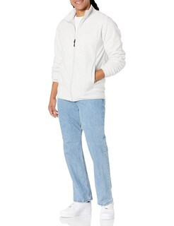 Foto 4 | Foto 4 | Chaqueta Polar Amazon Essentials Con Cremallera Completa Para Hombre, Color Gris Claro - Venta Internacional.