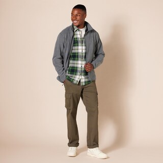 Foto 4 | Foto 4 | Chaqueta Polar Amazon Essentials Con Cierre Completo Para Hombre Charcoal Xs - Venta Internacional.
