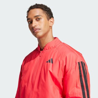 Foto 7 | Foto 7 | Chamarra Bómber Térmica Essentials 3 Franjas Adidas Rojo Hombre