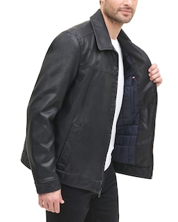 Foto 4 | Foto 4 | Chaqueta Tommy Hilfiger Classic De Piel Sintética Para Hombre, Color Negro - Venta Internacional.